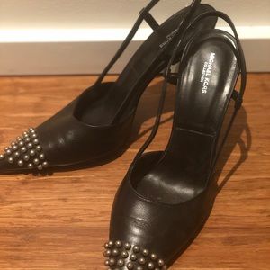 MK Collection 100% Italian leather studded heels
